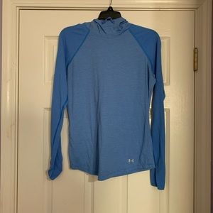 Blue Under Armour shirt with hood